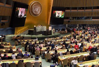 Visão geral da abertura da décima sétima sessão do Fórum Permanente das Nações Unidas sobre Questões Indígenas