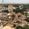 منظر لمدينة بانغي، عاصمة جمهورية وسط أفريقيا.