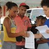 La Organización Mundial para las Migraciones ayuda en la reubicación de los venezolanos de Boa Vista a San Paulo y Manaus, en Brasil.