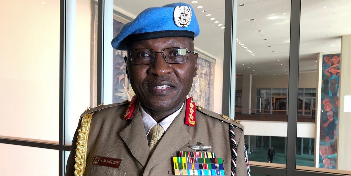 Luteni Jenerali Leonard Ngondi, Kamanda wa kikosi cha UNAMID, wakati wa mahojiano na UN News Kiswahili.