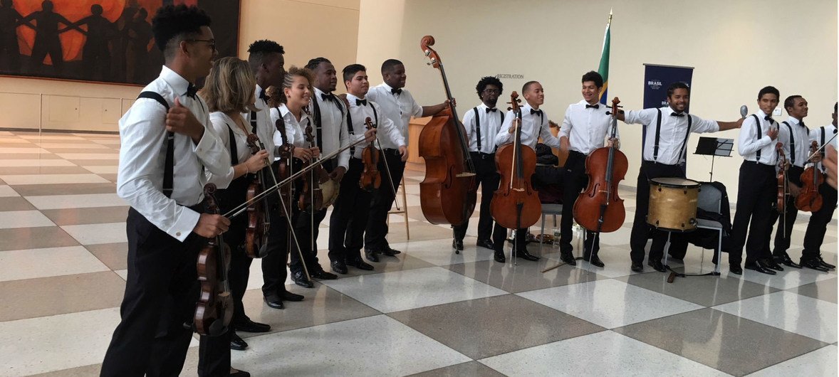 Orquestra Camerata Jovem do Rio de Janeiro tocou na sede da ONU em Nova Iorque.