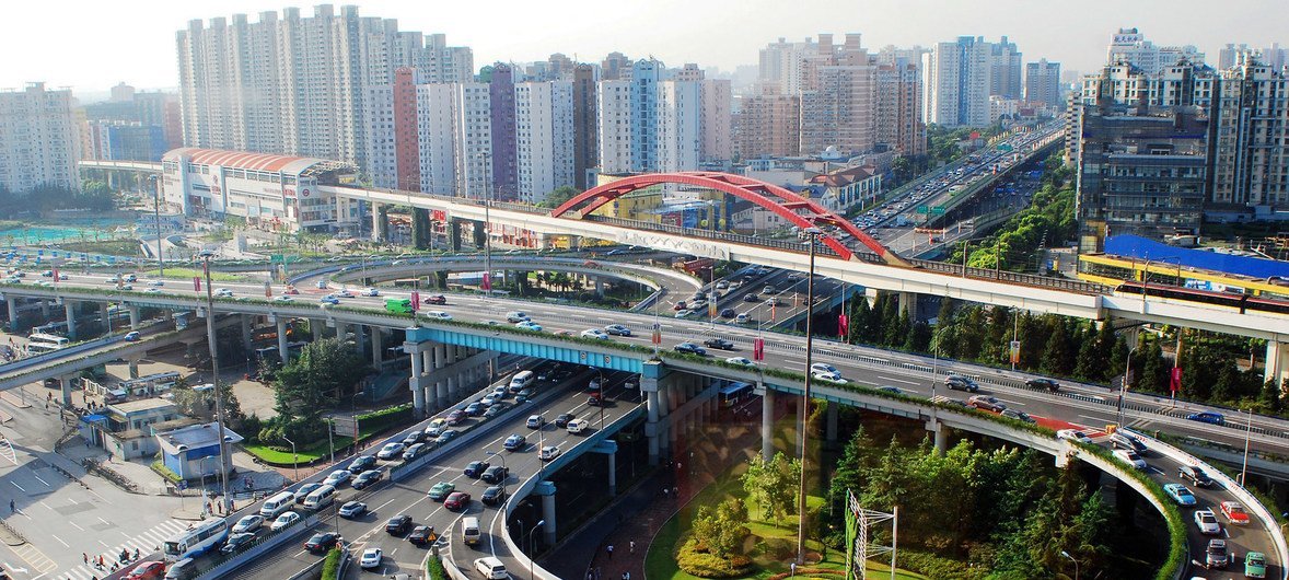 根据2019全球创新指数报告，中国在基础设施板块排名26。图为中国上海。