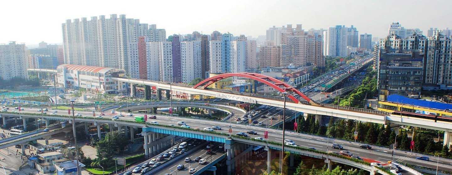 Vista panorámica de Shangai.