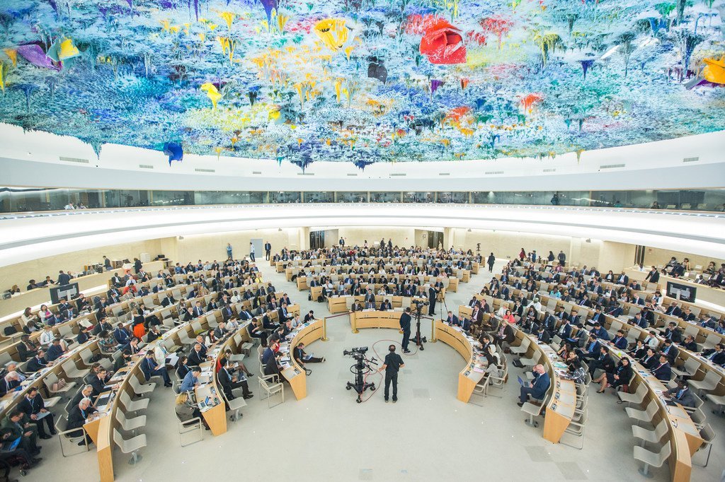 Le Conseil des droits de l'homme des Nations Unies à Genève.