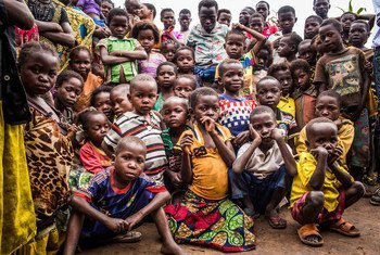 Des enfants dans le village de Benakuna, dans la région du Kasaï, en République démocratique du Congo. 27 janvier 2018.