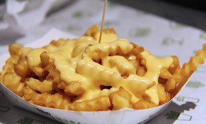 Fries with cheese: an example of unhealthy food