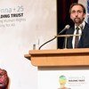In Vienna, Zeid Ra’ad Al Hussein, UN High Commissioner for Human Rights addresses the International Expert Conference marking the 25th anniversary of the World Conference on Human Rights.