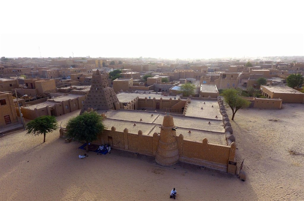 Vue aérienne sur la ville de Tombouctou, dans le nord du Mali.