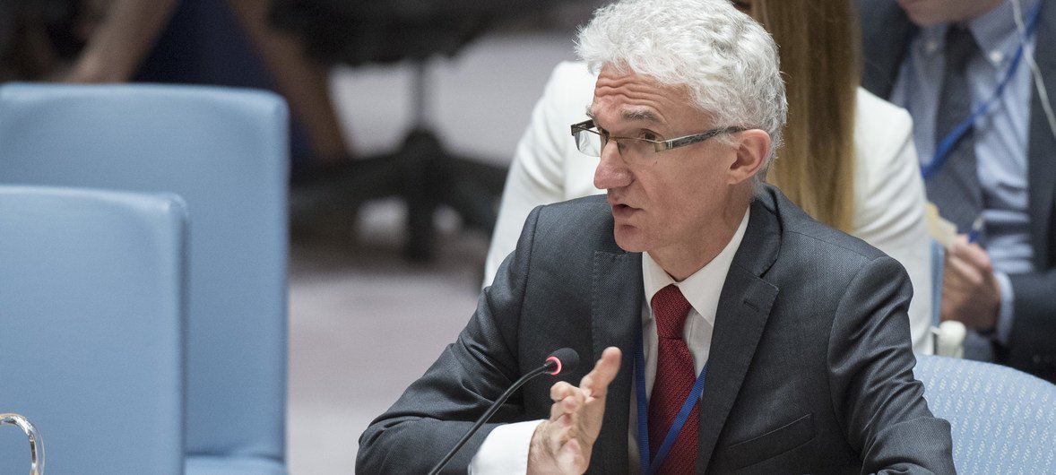 Mark Lowcock, Under-Secretary-General for Humanitarian Affairs and Emergency Relief Coordinator, briefs the Security Council on the situation in Syria.