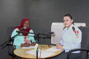 ضابطة شرطة تونسية تعمل مع اليوناميد