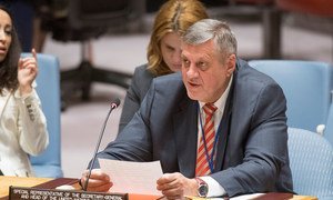 Ján Kubiš, Special Representative of the Secretary-General and Head of the UN Assistance Mission for Iraq (UNAMI), briefs the Security Council meeting on the situation concerning Iraq.