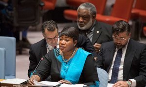 Fatou Bensouda, Procureure de la Cour pénale internationale (CPI) devant le Conseil de sécurité.