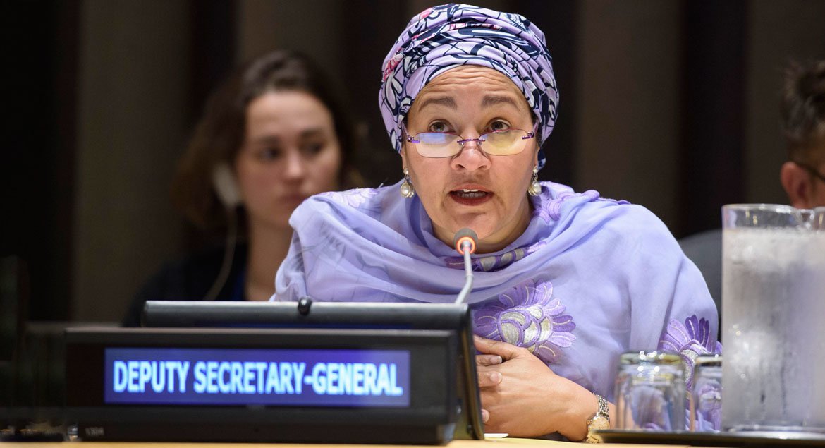 نائبة الأمين العام أمينة محمد تتحدث في افتتاح منتدى الأمم المتحدة حول قضية فلسطين