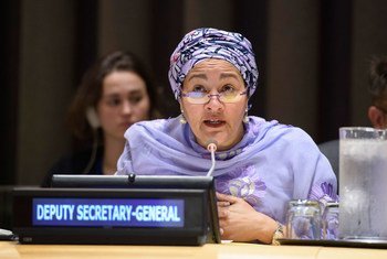 نائبة الأمين العام أمينة محمد تتحدث في افتتاح منتدى الأمم المتحدة حول قضية فلسطين