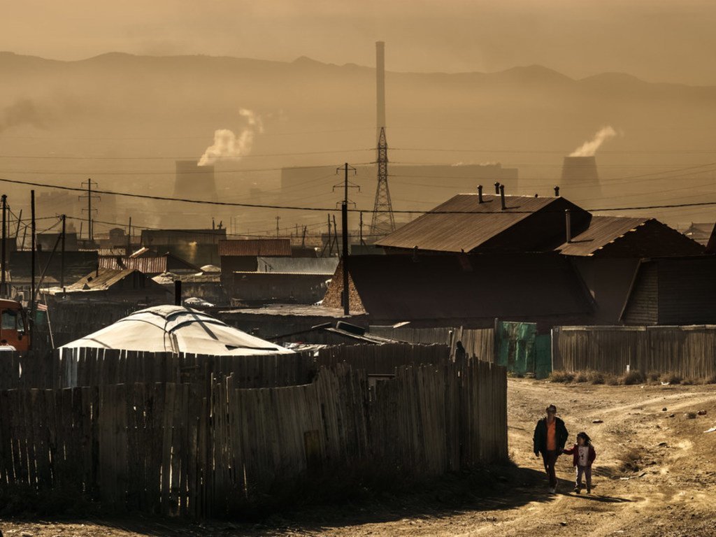 A Ulaanbaatar, en Mongolie, les niveaux de pollution atmosphérique sont élevés.