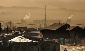 In Ulaanbaatar, Mongolia, air pollution levels are high.