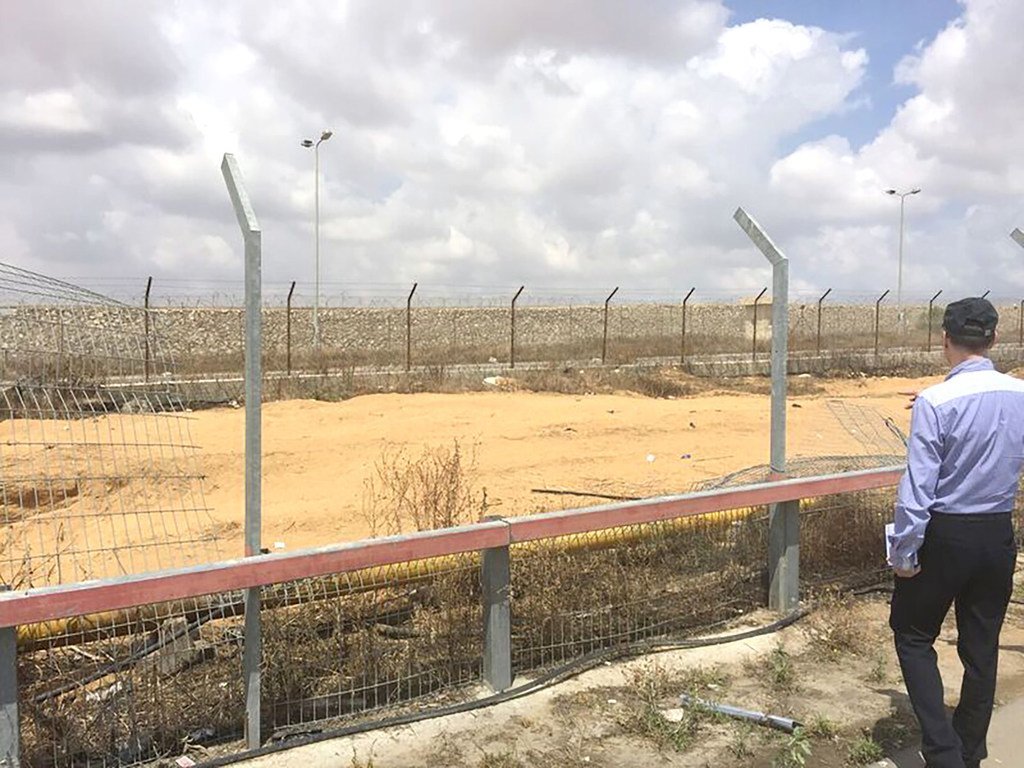 位于加沙和以色列之间的凯雷姆沙洛姆商品过境口岸。