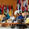 Participants au Sommet de l'OIT sur le monde du travail 2018 avec pour thème : "Emploi et travail décent pour la paix et la résilience".