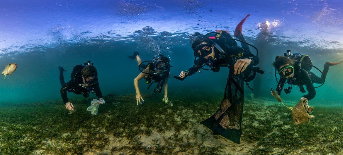 水下摄影师一直通过镜头关注塑料污染对全球海洋带来的危害。