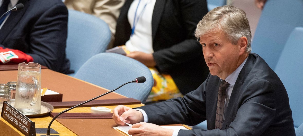 Jean-Pierre Lacroix, Under-Secretary-General for Peacekeeping Operations, briefs the Security Council on the situation in Mali.