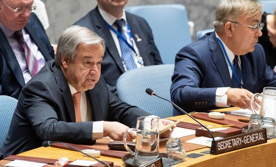 Falando no Conselho de Segurança, António Guterres disse condenar fortemente qualquer ataque contra embarcações civis.