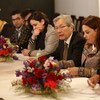 Tadamichi Yamamoto (third from right), Head of the United Nations Assistance Mission in Afghanistan (UNAMA), and UNAMA Human Rights Chief Danielle Bell host women’s rights activists to discuss women’s access to justice in the country, 30 May 2018.
