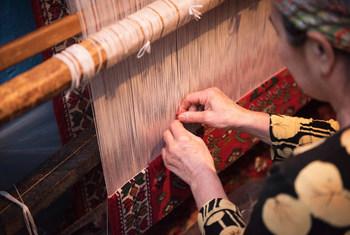 In Azerbaijan, the art of carpet weaving has been passed down through generations.