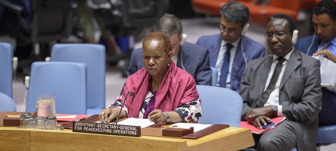 联合国负责非洲维和行动的助理秘书长凯塔在安理会做情况通报。