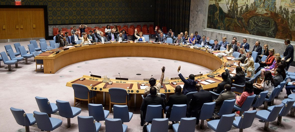 The Security Council unanimously adopts resolution 2424 extending until 1 August 2019 the mandate of the Group of Experts in the DRC.