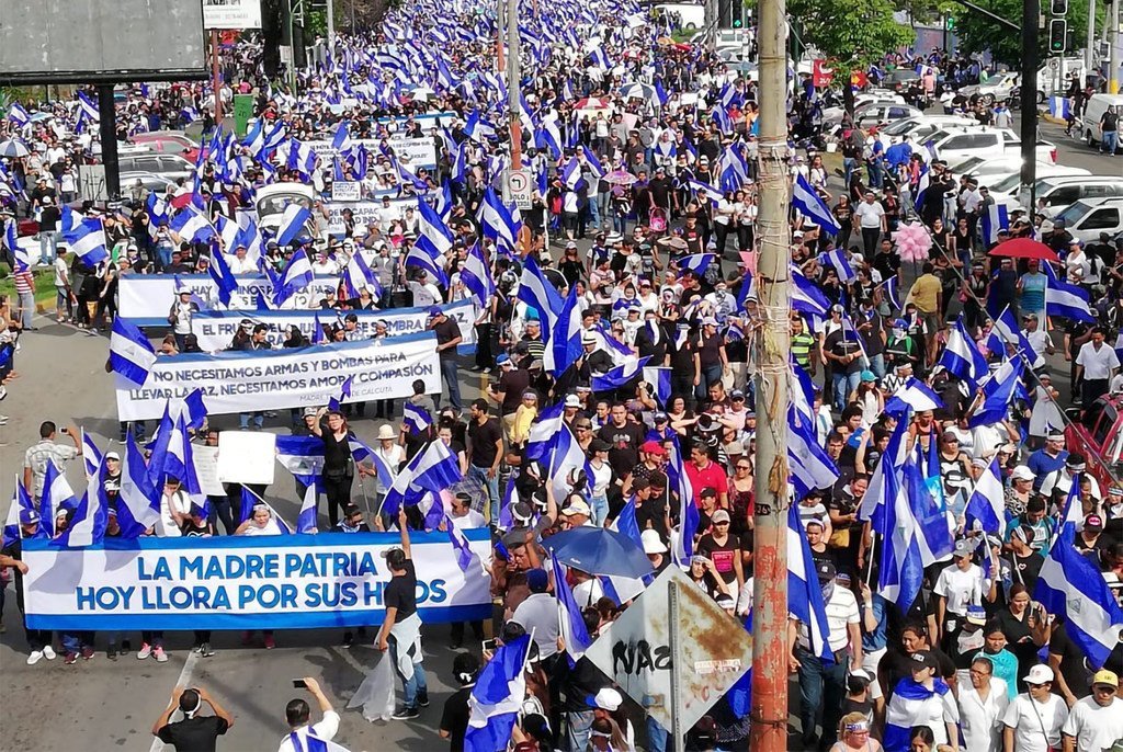 ARCHIVO: Miles de nicaragüenses protestaron en 2018 pidiendo reformas sociales.
