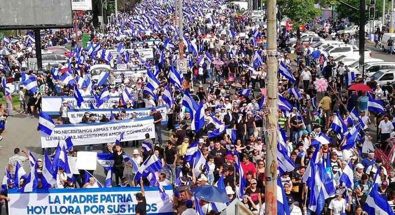Miles de personas han protestado contra el Gobierno de Nicaragua desde abril. 