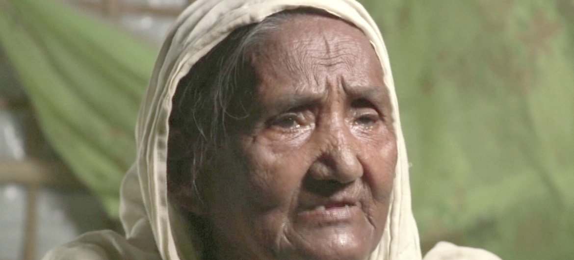 Gul Zahar, refugiada rohinyá de 90 años