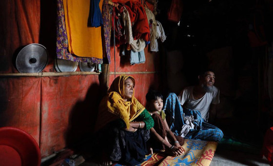 Refugiados rohingya em Cox's Bazar, em Bangladesh. 