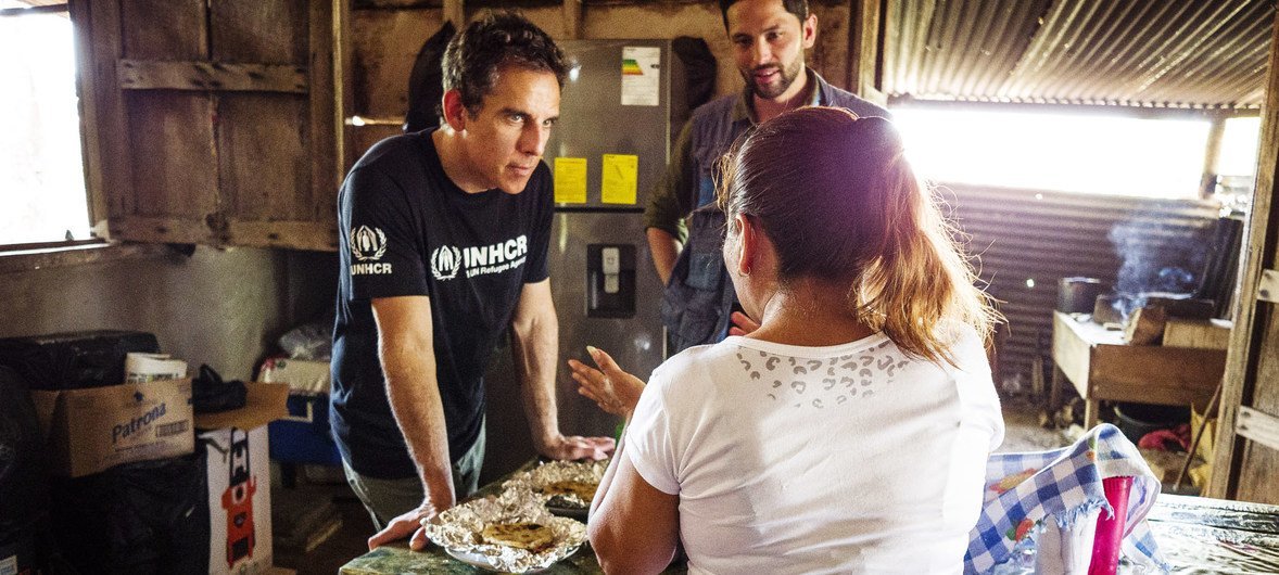 UNHCR Goodwill Ambassador Ben Stiller visits refugees in Guatemala.