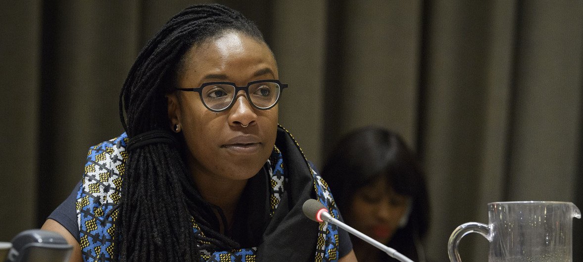 Tendayi Achiume, Special Rapporteur on racism, xenophobia and related intolerance at UN Headquarters in New York. (February 2018)