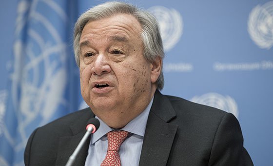 O secretário-geral, António Guterres.