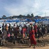 Un site de personnes déplacées à l'hôpital général de Bunia, la capitale de la province de l'Ituri, dans l'est de la RDC.