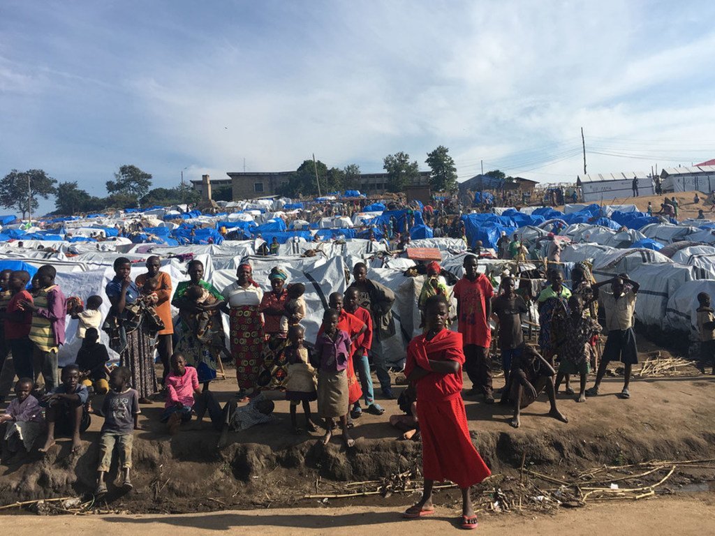 Un site de personnes déplacées à l'hôpital général de Bunia, la capitale de la province de l'Ituri, dans l'est de la RDC.