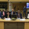 Somali officials and international dignitaries, including Rosemary DiCarlo and President Farmajo, attend the Somalia Partnership Forum in Brussels.