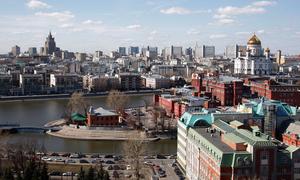 俄罗斯莫斯科的风景，包括莫斯科河。反对派活动家阿列克谢·纳瓦尔尼2021年1月17日回到该市后被逮捕