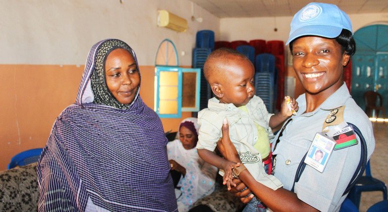 Oficiales del Servicio Policial de Malawi fueron desplegados para la misión de la ONU en Darfur, UNAMID. 