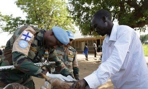 Indian peacekeepers providing much-needed veterinary support to local farmers and cattle breeders in South Sudan.