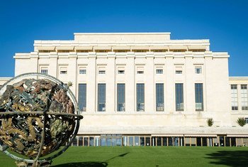 Plan large sur le Palais des Nations, siège de l’Office des Nations Unies à Genève.