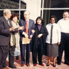 عصام الخانجي (أقصى اليمين) مع زملائه من مكتب المنسق الإنساني في العراق قبل تفجير عام 2003.
