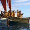 The Fijian vessel Uto ni Yalo sailing into harbour.