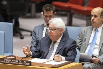 مارتن غريفيثس المبعوث الخاص للأمم المتحدة في اليمن، يقدم إحاطة إلى مجلس الأمن الدولي حول العملية السياسية. 2 أغسطس/آب 2018