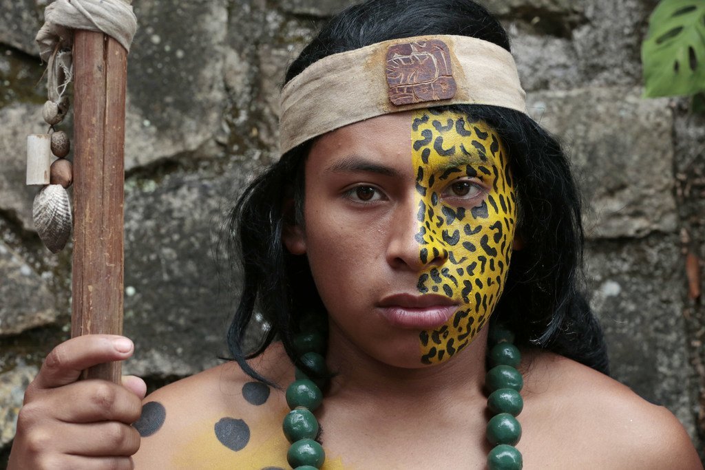 Miembro de la comunidad indígena de "Copán Ruinas" en Honduras.