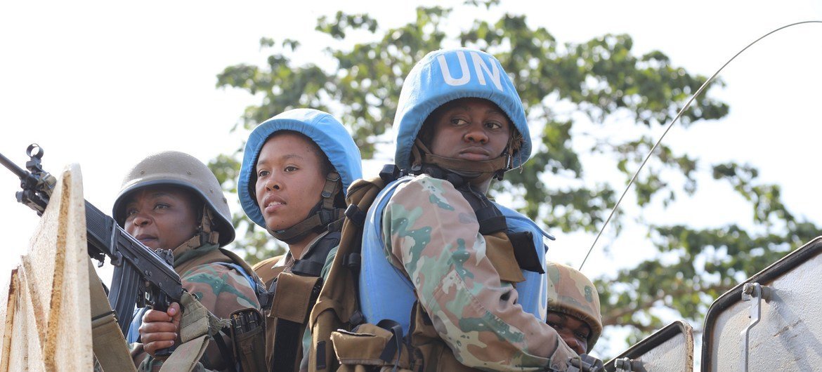 Des femmes Casques bleues au sein de la MONUSCO en patrouille en République démocratique du Congo. (archives)