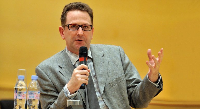 Andrew Clapham speaks during the open day at the Palais of United Nations in Geneva (October 2008).