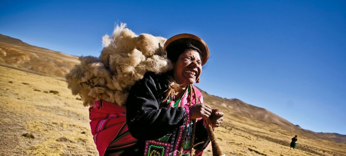 Santa Francisca Manzano is an indigenous woman from the high Andean pastures of Peru.